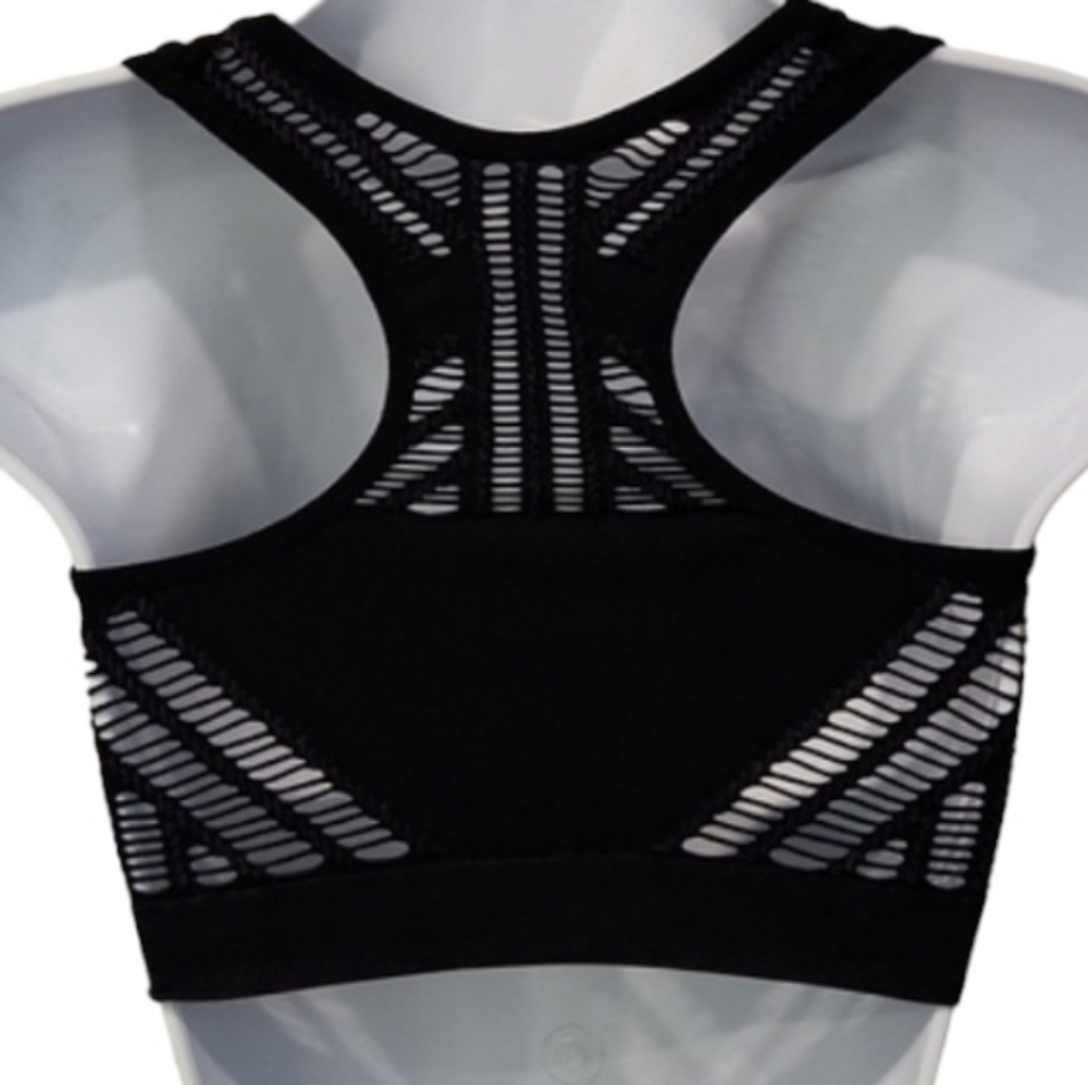 Xhilaration Cut Out Razor Back Spots Bra - Picture 2 of 4
